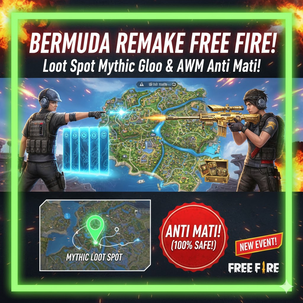 Bermuda Remake Free Fire: Loot Spot Mythic Gloo & AWM Anti Mati!
