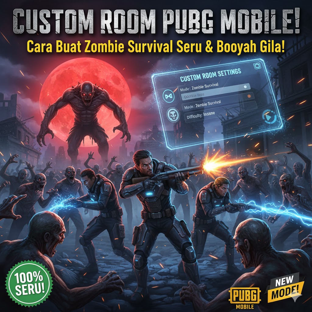 Custom Room PUBG Mobile: Cara Buat Zombie Survival Seru & Booyah Gila!