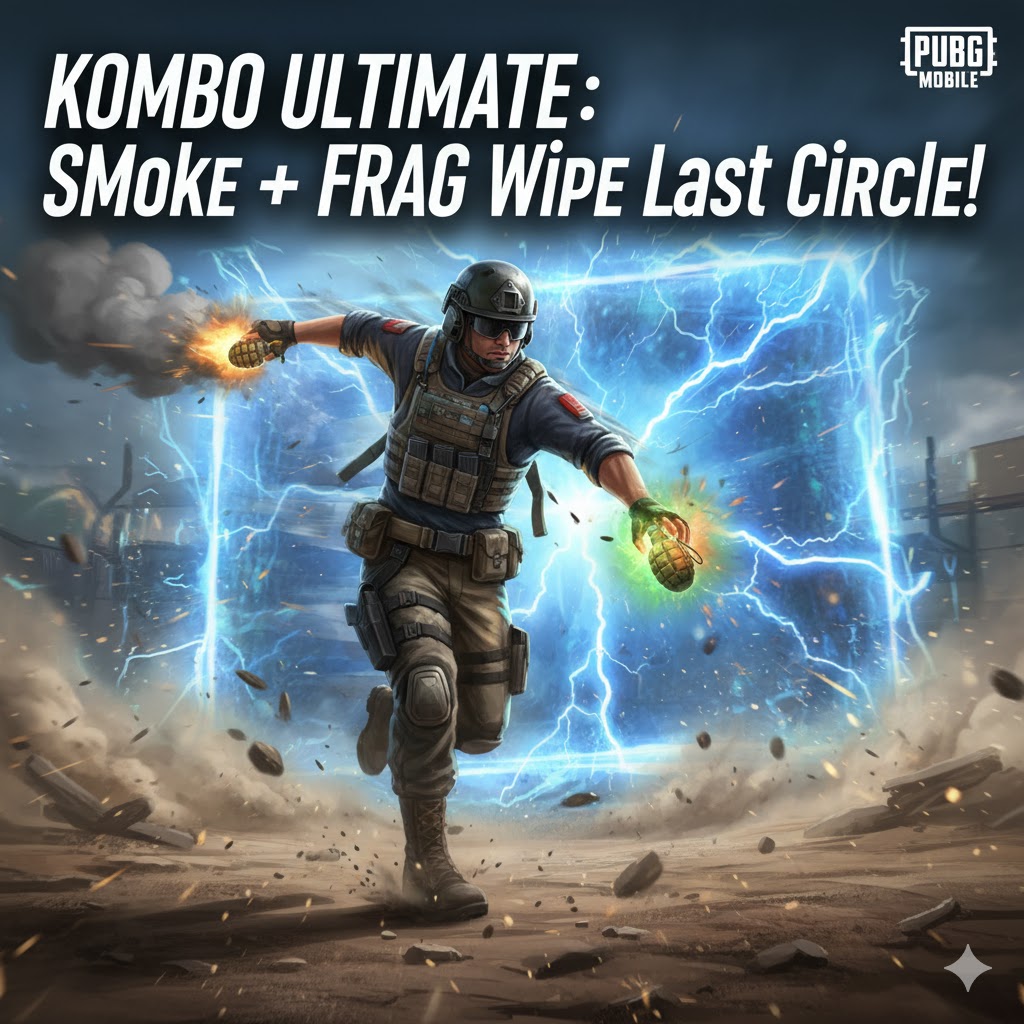 Kombo Ultimate PUBG Mobile: Smoke + Frag Wipe Last Circle!