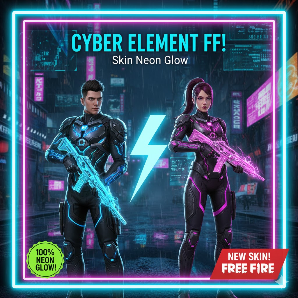 Cyber Element FF: Skin Neon Glow Mythic OB46 2025 Gratis Redeem!