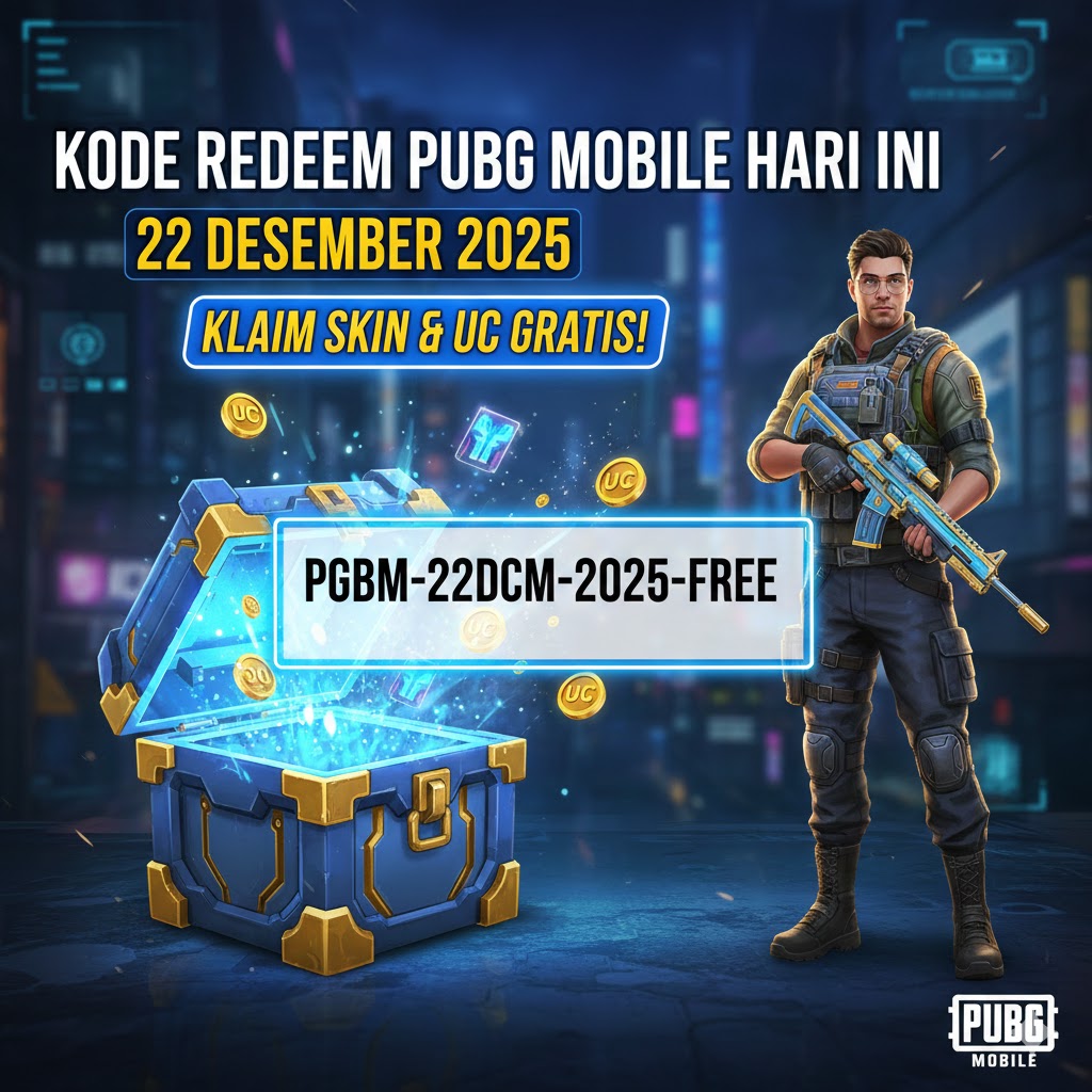 Kode Redeem PUBG Mobile Hari Ini 22 Desember 2025
