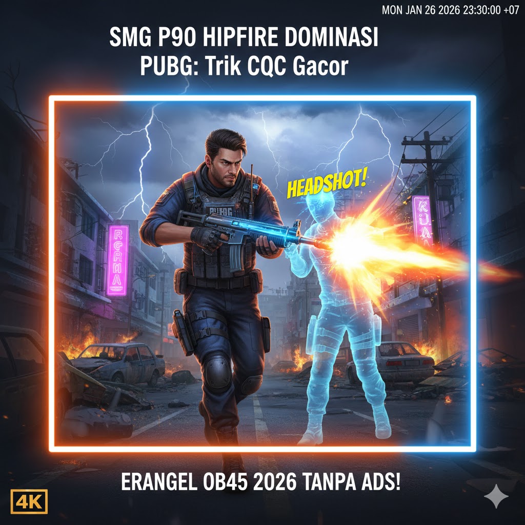 SMG P90 Hipfire Dominasi PUBG: Trik CQC Gacor Erangel OB45 2026 Tanpa ADS!
