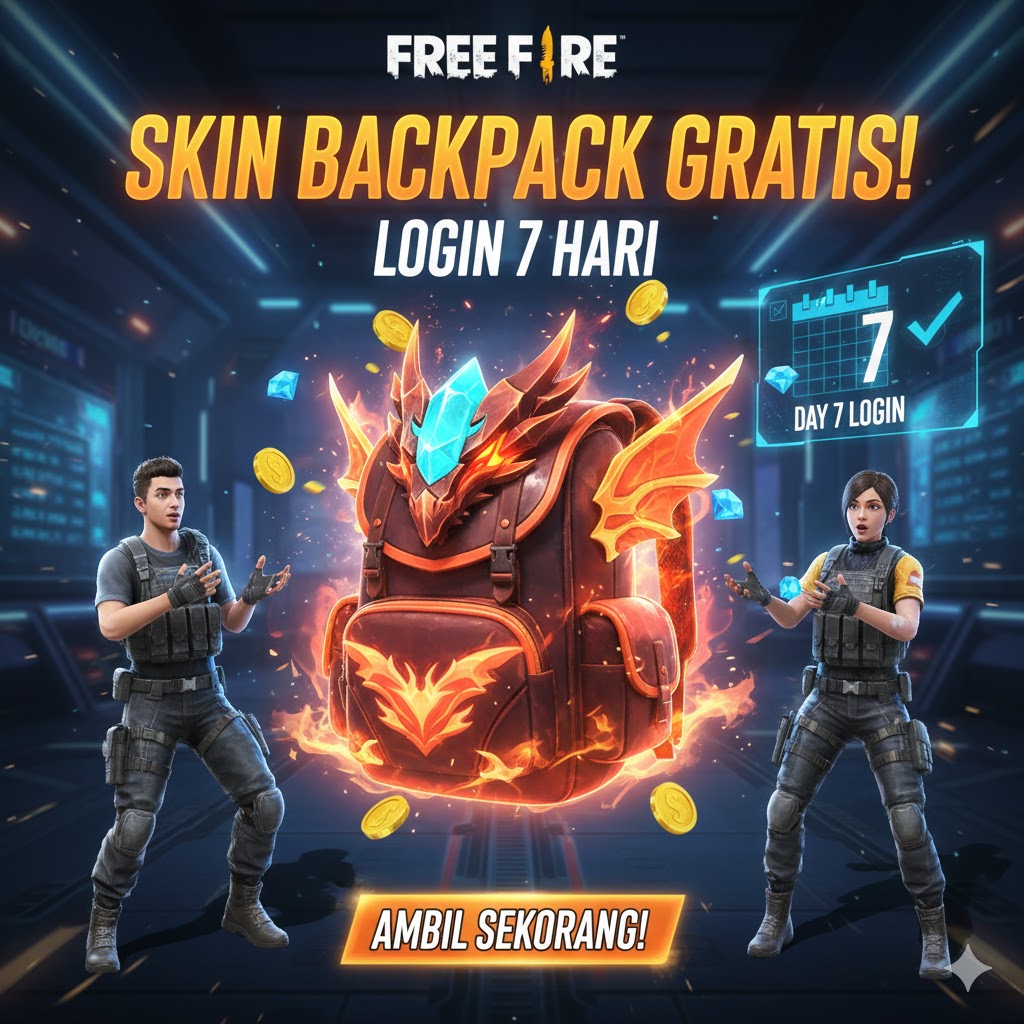 Skin Backpack Gratis Free Fire Login 2026!